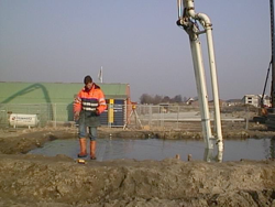 Stort put voor diep riool Stort put voor diep riool